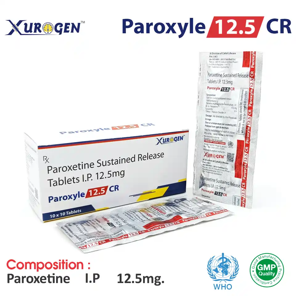 Paroxetine 12.5mg PR Tablet | Best Price for PCD Pharma Franchise in Antidepressant Segment